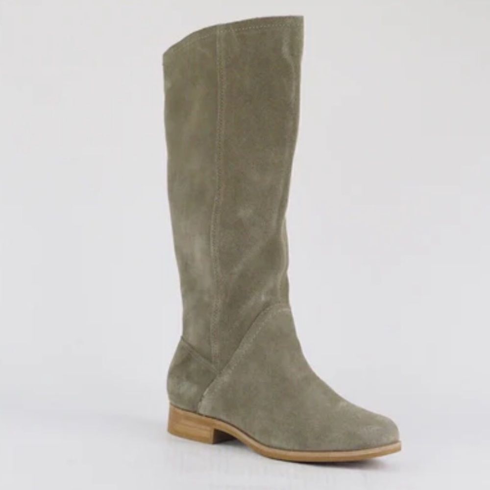 Womens Timberland Rangeley 8124R Light Olive Leather Pull On Tall Boots size 5.5